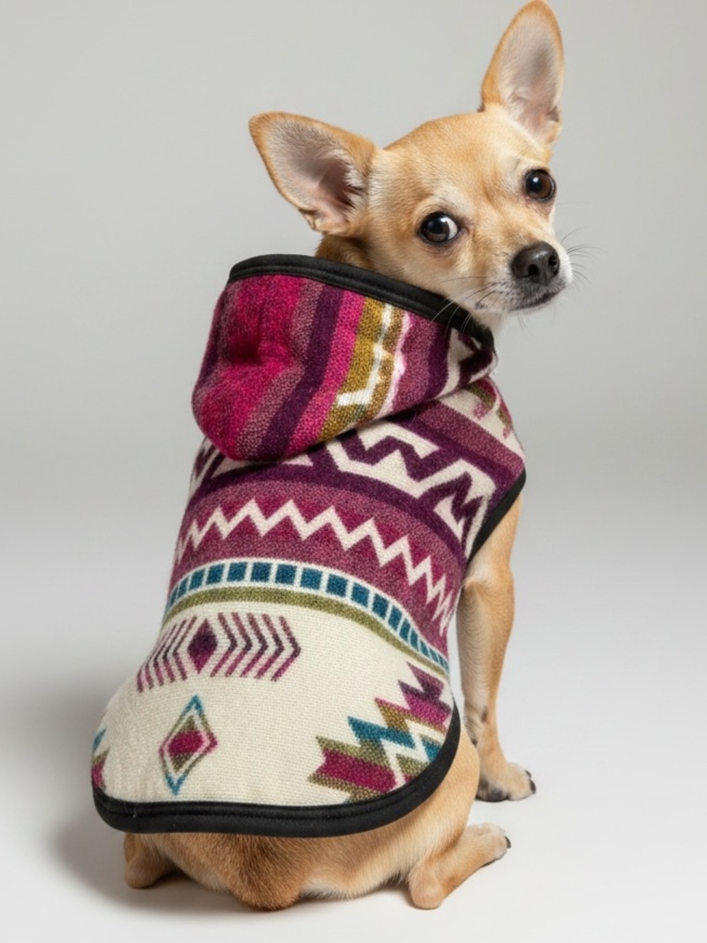 Aztec Woven Blanket Dog Jacket Coat Toy Breed